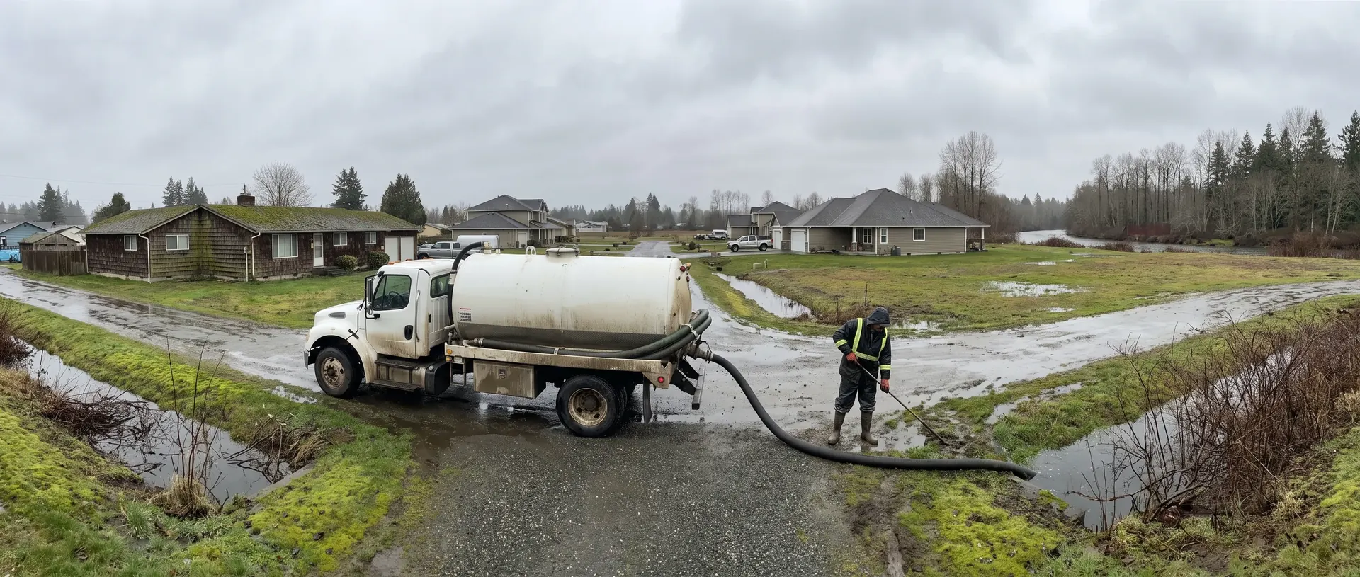 Ferndale rural lots on flat, poorly draining ground