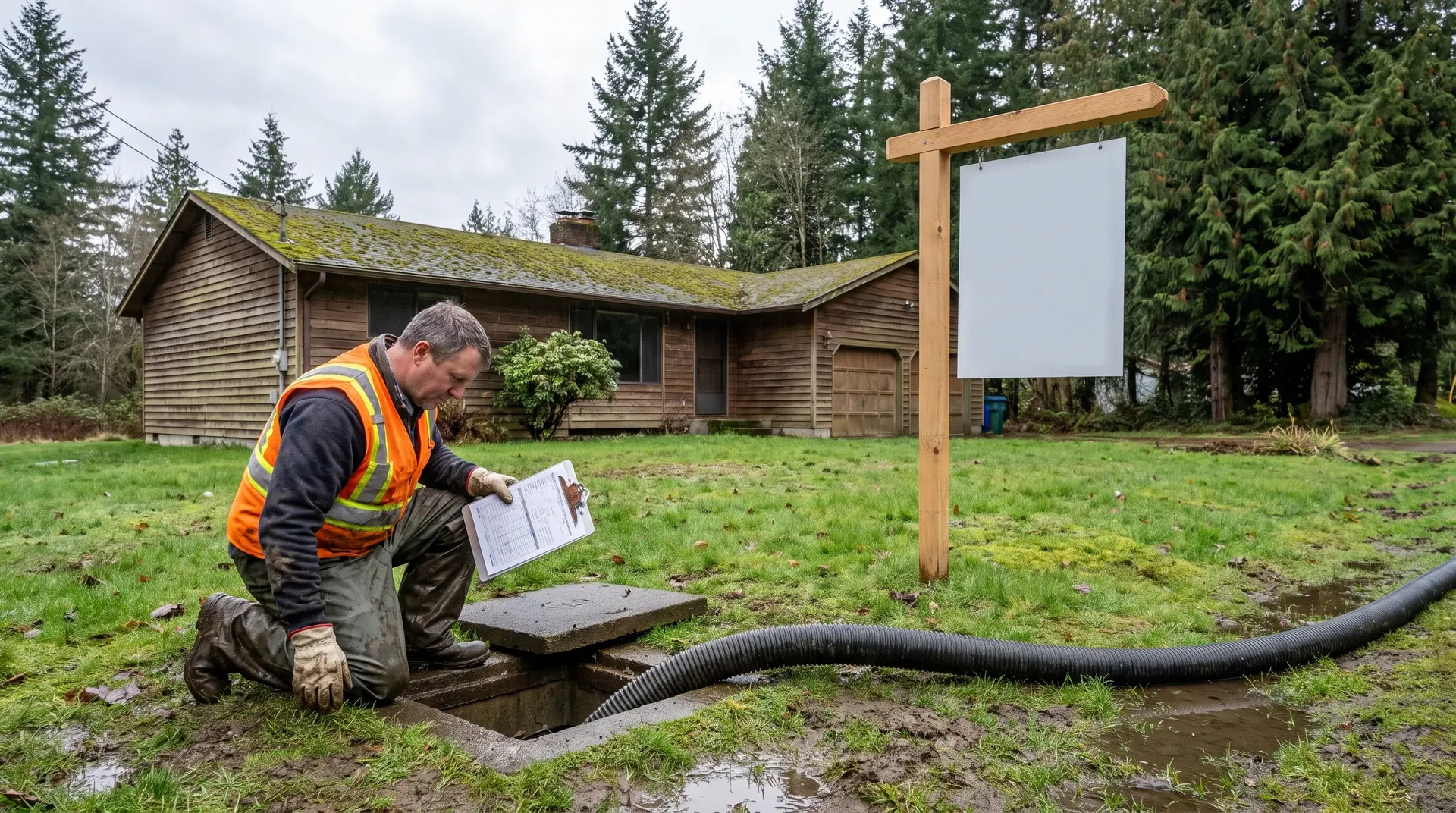 Septic inspection ahead of a property sale in Washington