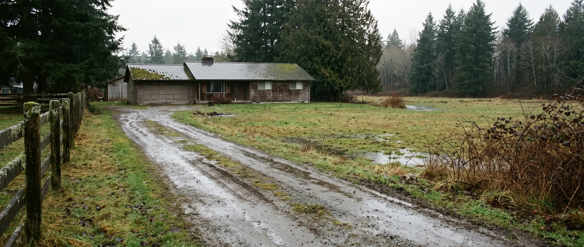 Rural Whatcom County driveway where a septic truck would arrive