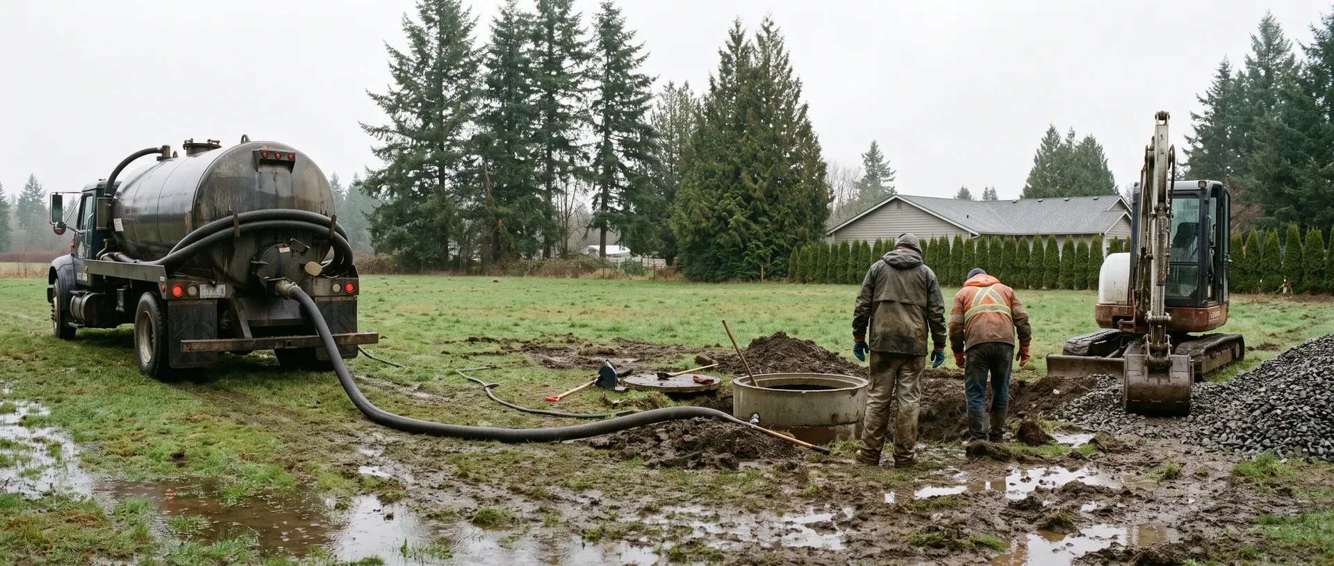 Range of septic work including pumping, inspection and drain field repair in Whatcom County