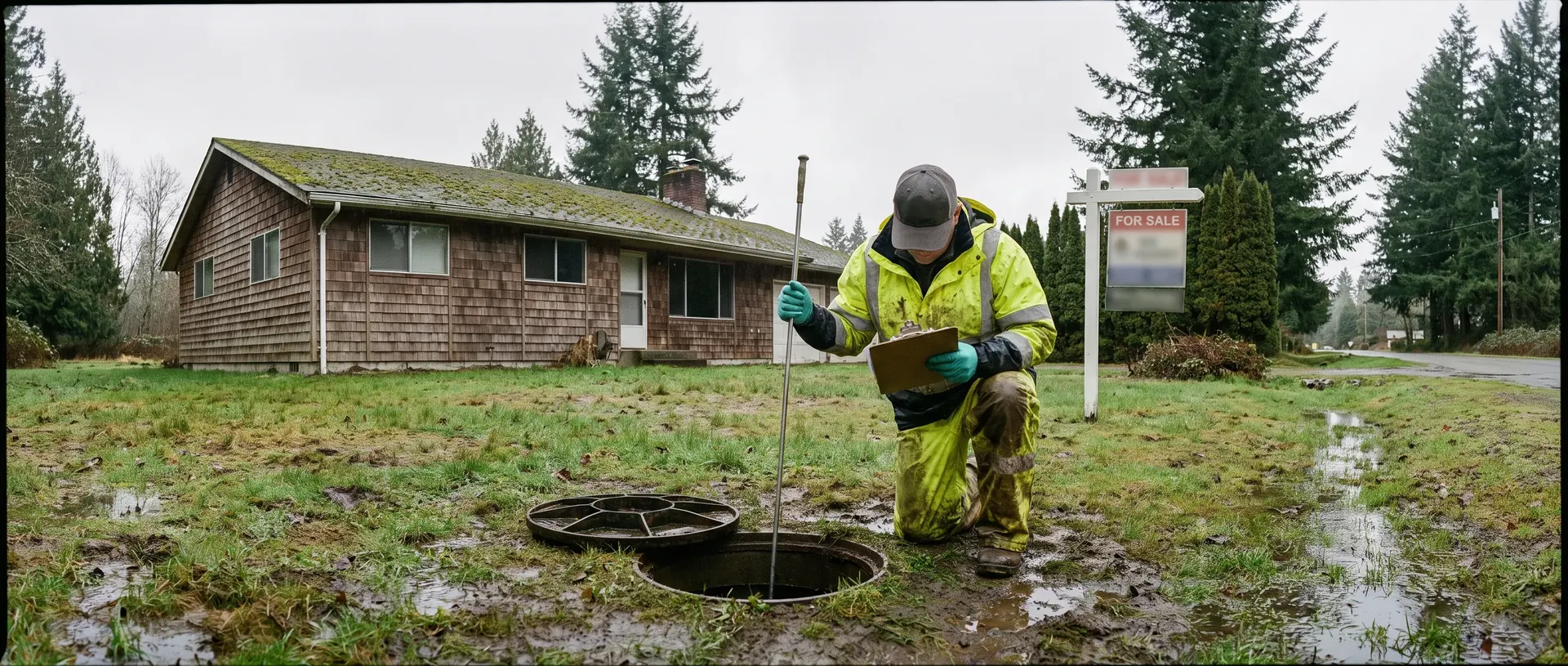 Septic inspection under way ahead of a property sale