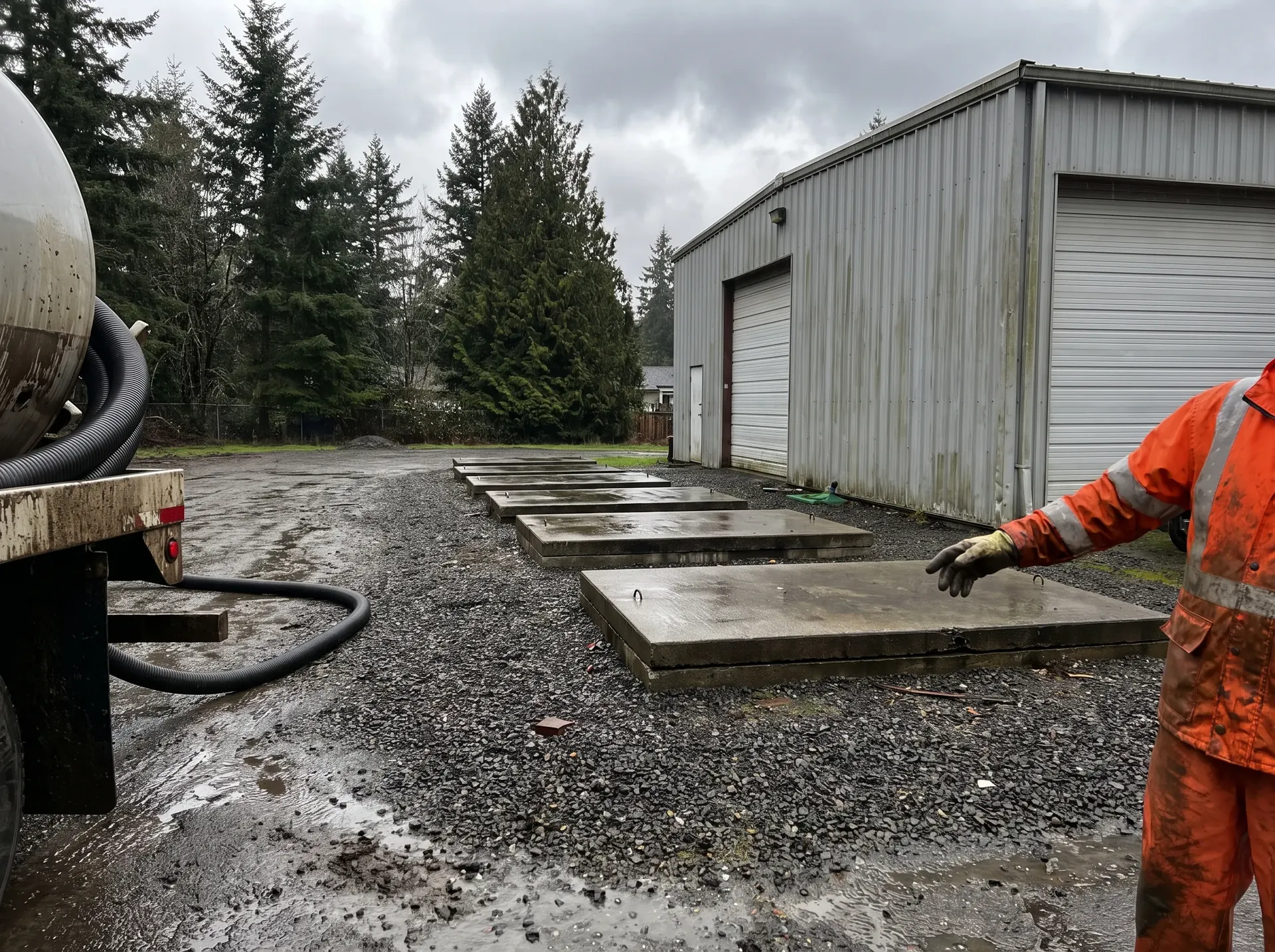 Larger onsite septic system serving a commercial rural property